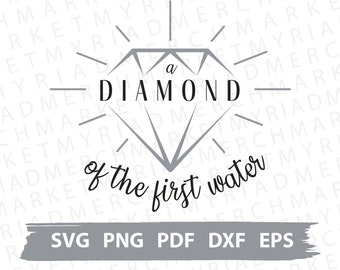 Bridgerton Diamond of the First Water SVG | Clipart (Digital Download)