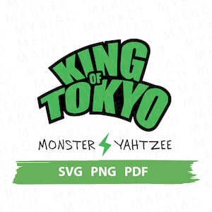 King of Tokyo Jeu de société inspiré SVG PNG PDF | Monster Yahtzee | logo Energy Token | Clipart Cricut/Silhouette | Vector Cut File, Télécharger