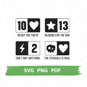 King of Tokyo Jeu de société SVG PNG PDF |  La lutte est réelle | Clipart pour cricut/silhouette | Fichier Vector Cut, Téléchargement numérique