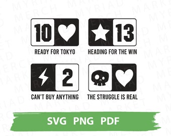 King of Tokyo Board Game Clipart | Cricut & Silhouette (Digital Download)