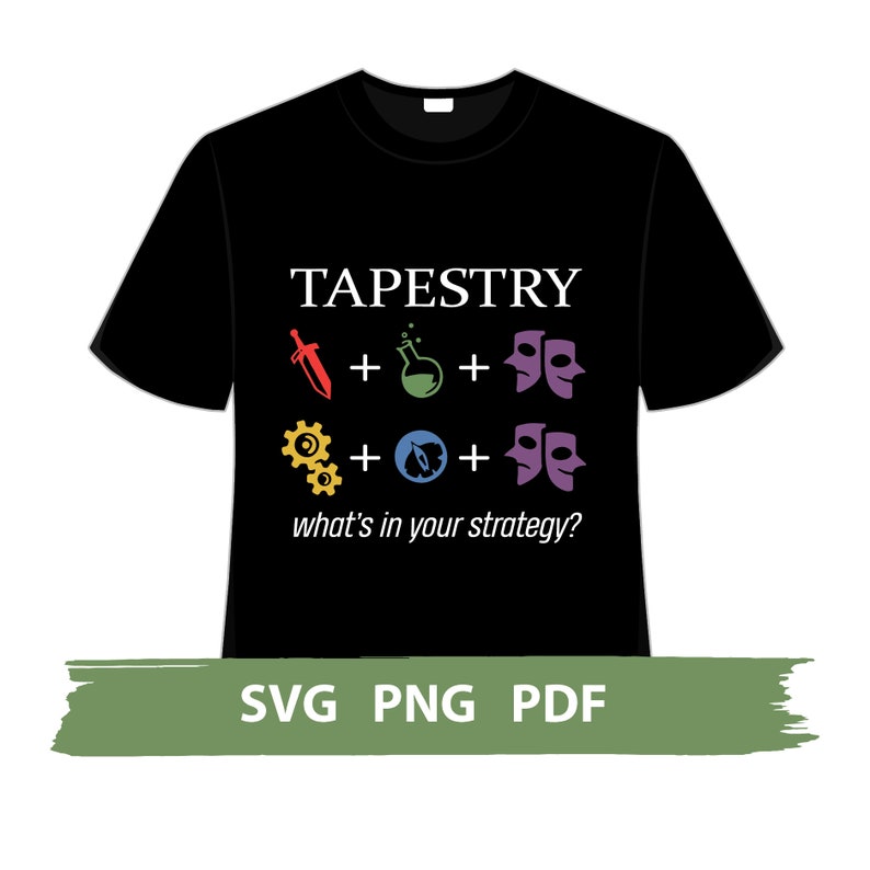 Tapestry Board Game Inspired SVG PNG PDF What's in Your Strategy Track Logos Clipart Cricut