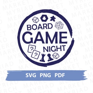 Board Game SVG PNG PDF | Board Game Night | Board Game Shirt Enthusiast | Clipart for Cricut/Silhouette | Vector Cut File, Digital Download