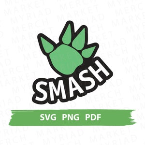 Jogo de tabuleiro King of Tokyo inspirado em SVG PNG PDF | Ataque Esmagador | Logotipo do token de energia | Clipart para Cricut/Silhueta | Arquivo de corte vetorial, download