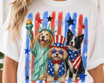 Descarga digital de imágenes PNG de perros patrióticos, sublimación de perros para el 4 de julio, perro de la libertad, cachorro del tío Sam, diseño de camiseta de EE. UU.