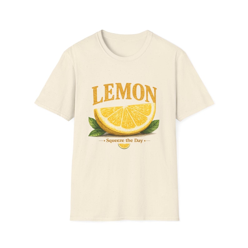 Lemon T-Shirt Squeeze The Day Shirt Cute Aesthetic Fruit Tee Vintage Lemon Graphic Shirt Summer Outfit Gift for Her image 5