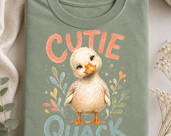 Diseño digital de pato lindo para sublimación PNG, clipart de pato divertido, animal de granja, imprimible, descarga instantánea.