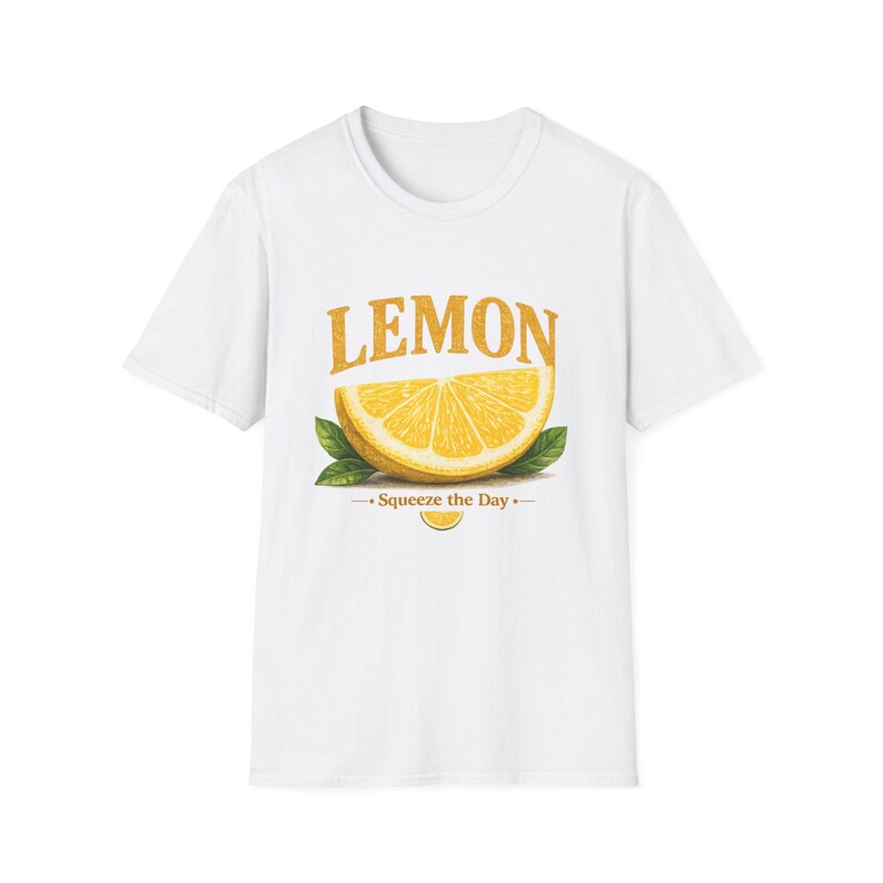 Lemon T-Shirt Squeeze The Day Shirt Cute Aesthetic Fruit Tee Vintage Lemon Graphic Shirt Summer Outfit Gift for Her image 4