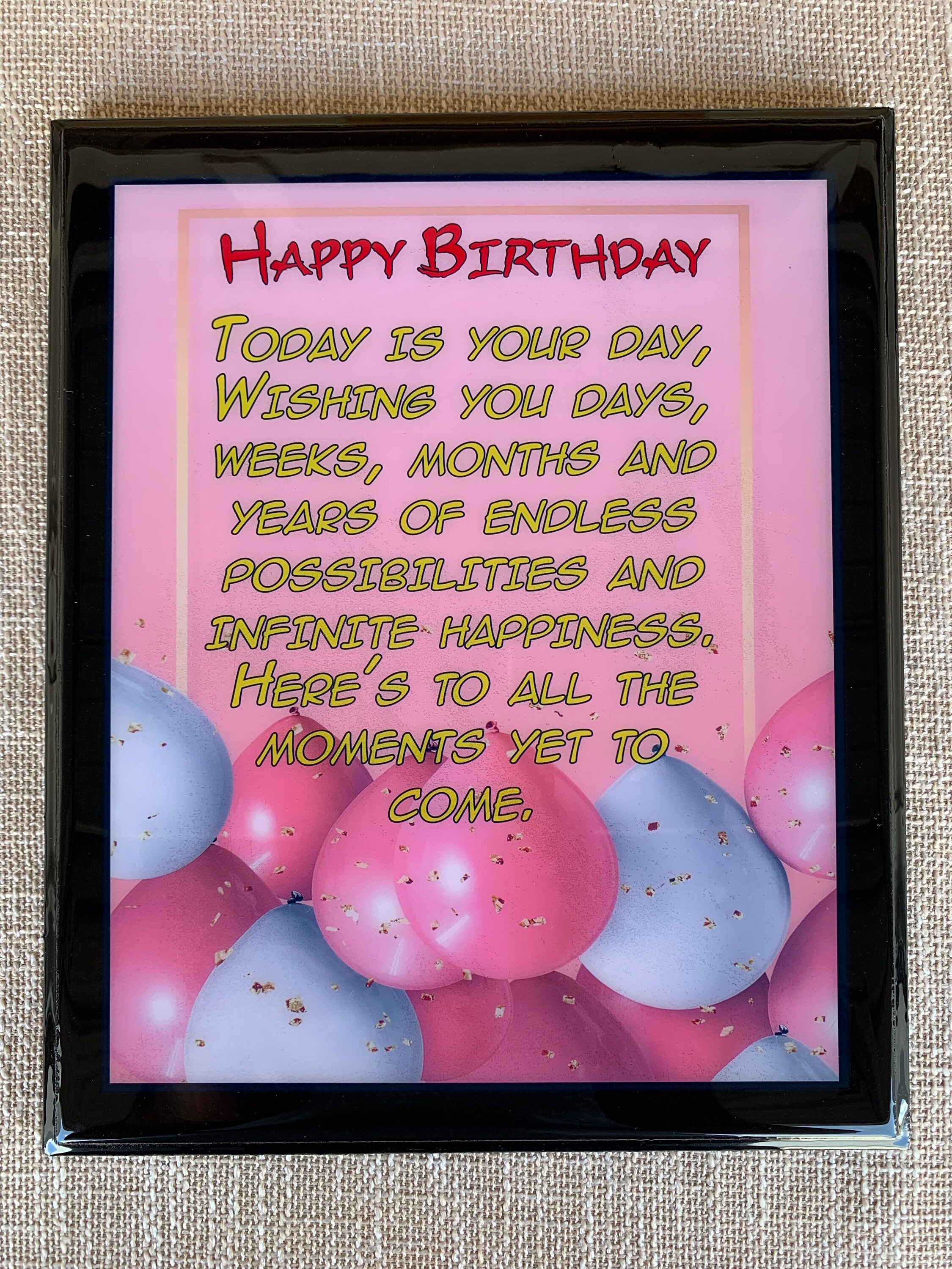 Personalized Happy Birthday Plaque, Personalized Birthday Gift ...