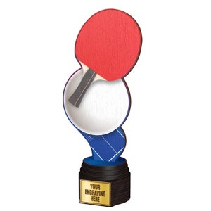 Trophy Monster Table Tennis Real Wood Eco Friendly Trophy Awards