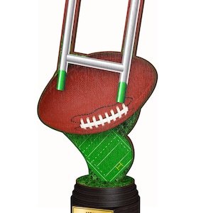 Trophy Monster  Football Real Wood Eco Friendly Trophy Awards