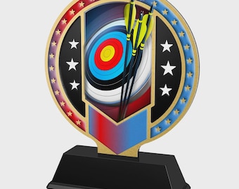 Sentinel Stainless Steel Archery Trophy |FREE ENGRAVING+DELIVERY| | Bulk Discounts Available |Free Engraving