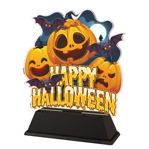 Acrylic Happy Halloween Pumpkin  Trophy  Award  |  |Free Engraving