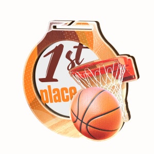Trophy Monster 10 x Pack of Eco Friendly 1/8 Thick Wood  Medal Basketball Award 2 3/4&quot;  | for Club, School & Presentations |