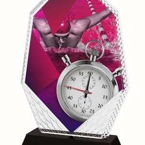 Trophy Monster  Men Swimming Full Color Printed 5/16&quot; Thick Trophy Stunning Award
