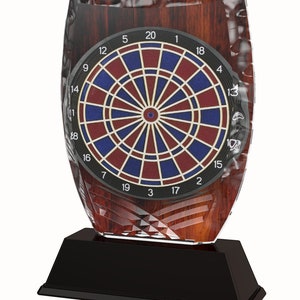 Trophy Monster  Darts Full Color Printed 5/16&quot; Thick Trophy Stunning Award