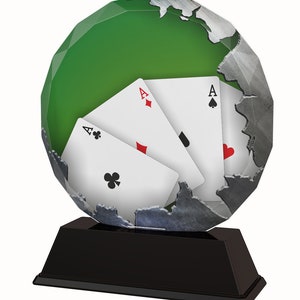 Trophy Monster  Cards Full Color Printed 5/16&quot; Thick Trophy Stunning Award