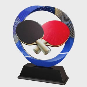 Trophy Monster Onyx Stainless Steel Table Tennis Trophy |FREE ENGRAVING+DELIVERY|