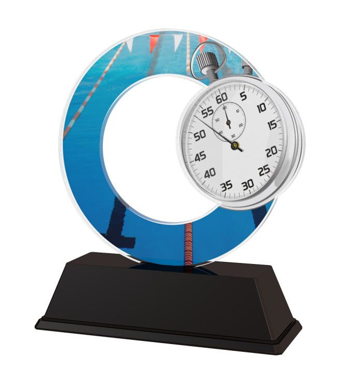 Swimming Trophy With Stopwatch, Personalized Swim Team Award | Bulk ...