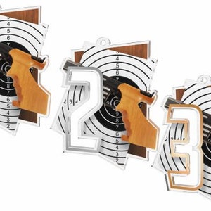 Trophy Monster 10 Pieces  Of 3rd Place of Acrylic  Medal Shooting Award  2 3/4&quot; | for Club, School & Presentations |