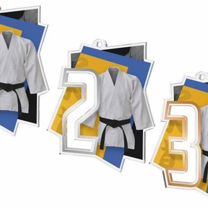 Trophy Monster 10 Pieces Of 1st Place of Acrylic  Medal Martial Arts  Award  3 1/2&quot; | for Club, School & Presentations |