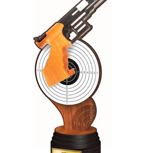 Trophy Monster  Shooting Real Wood Eco Friendly Trophy Awards