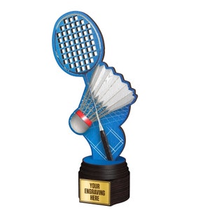 Trophy Monster Badminton Real Wood Eco Friendly Trophy Awards