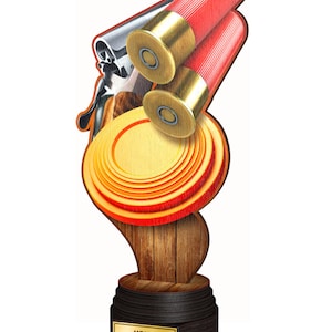 Trophy Monster  Shooting Real Wood Eco Friendly Trophy Awards