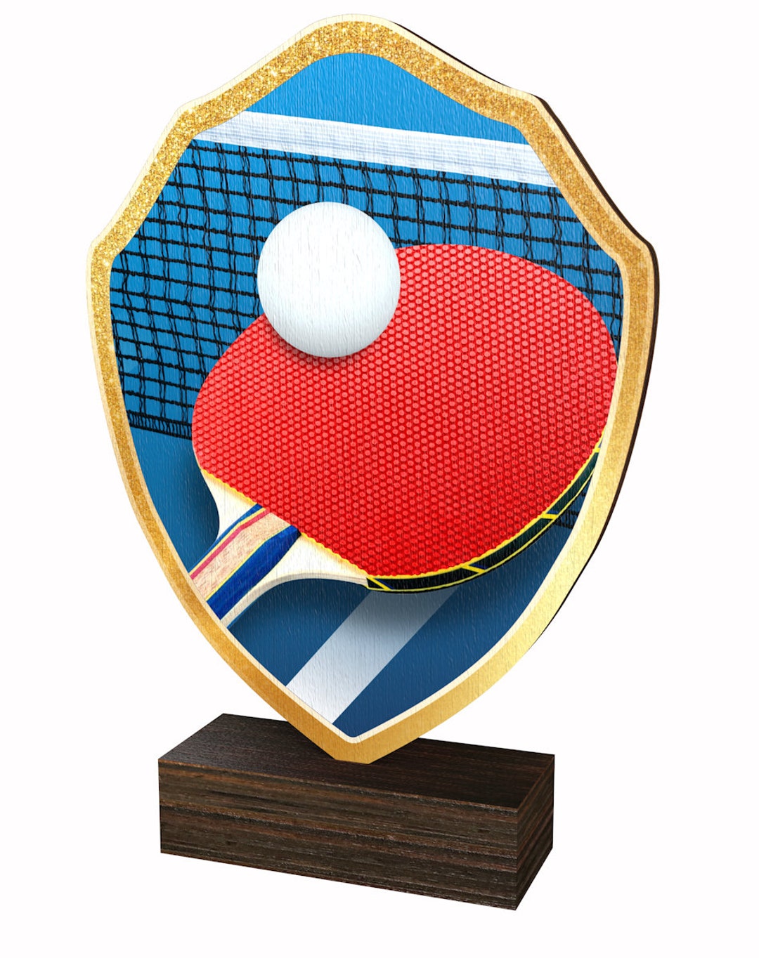 Trophy Monster Real Wood Table Tennis ,ping Pong Trophy ECO Friendly