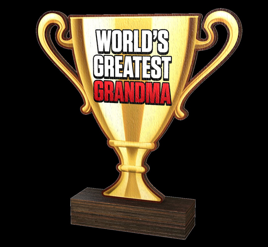Trophy Monster Wood World's Greatest Grandma Trophy Award Etsy