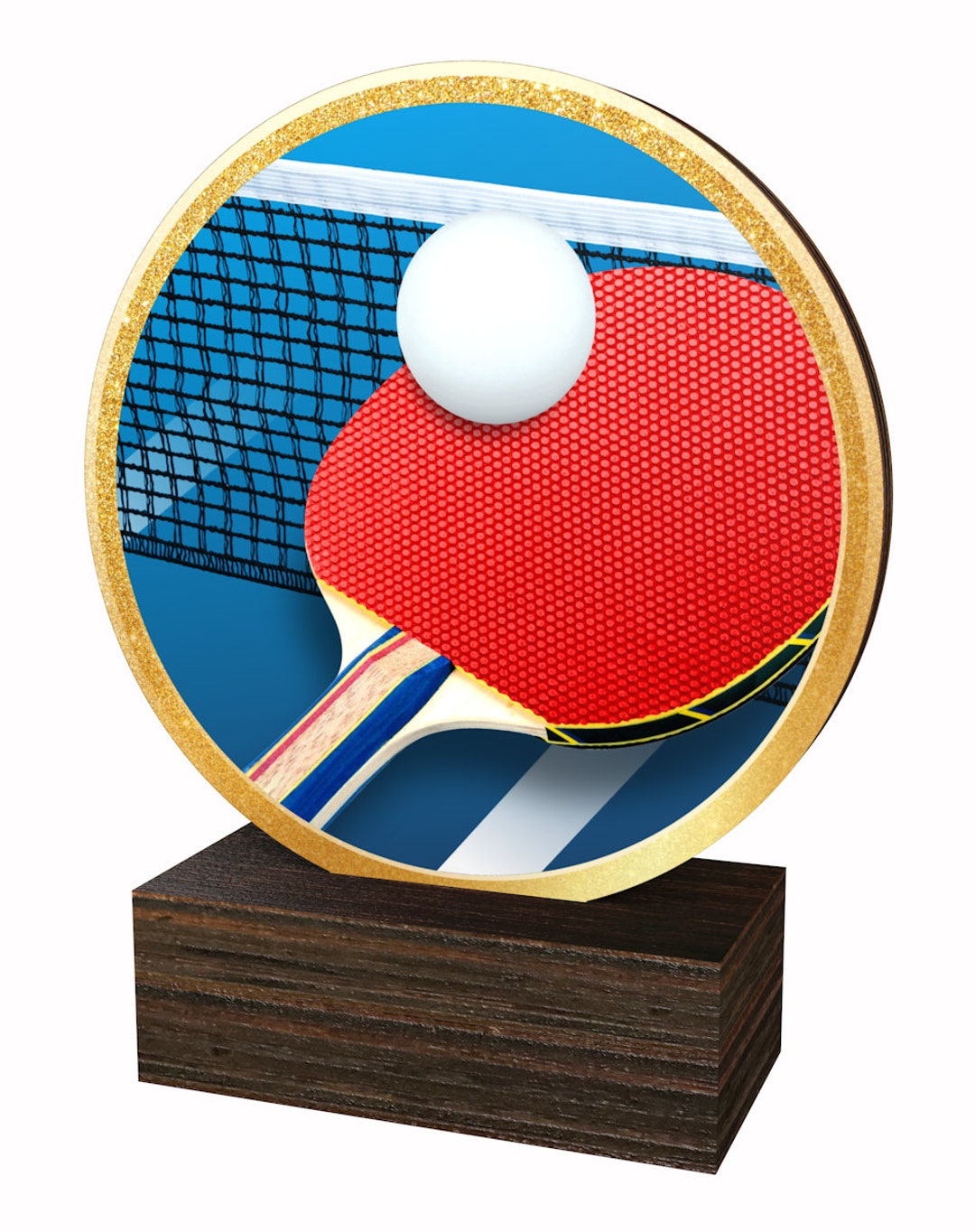 Trophy Monster Real Wood Table Tennis Ping Pong Trophy ECO Friendly