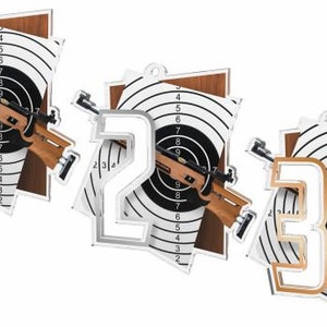 Trophy Monster 10 Pieces Of 3rd Place of Acrylic  Medal Shooting Award  2 3/4&quot; | for Club, School & Presentations |