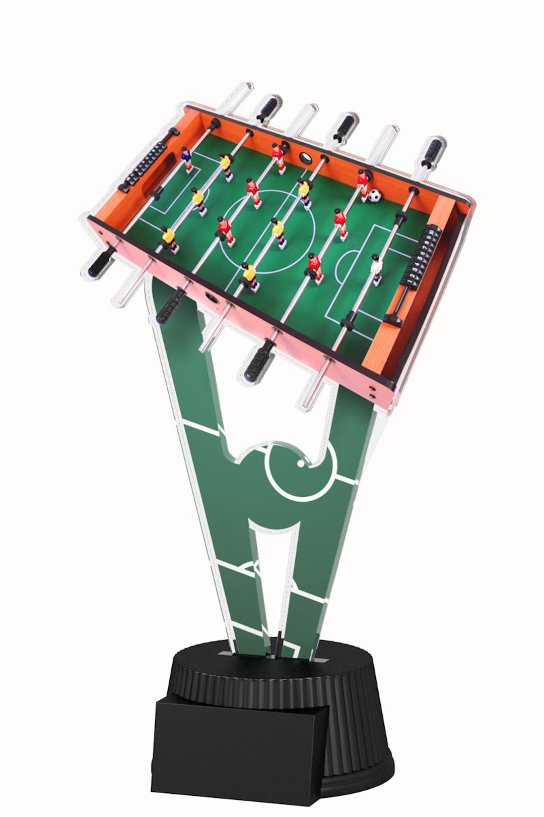 Trophy Monster Foosball Full Color Printed 1/8 Thick Trophy Stunning