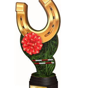 Trophy Monster  Horse Riding  Real Wood Eco Friendly Trophy Awards