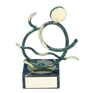 Trophy Monster Bilbao  Triathlon  Handmade  Metal Trophy