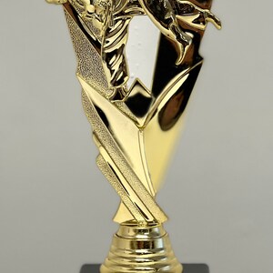 Trophy Monster Luxury  Martial Arts Gold Trophy 8 3/4&quot;