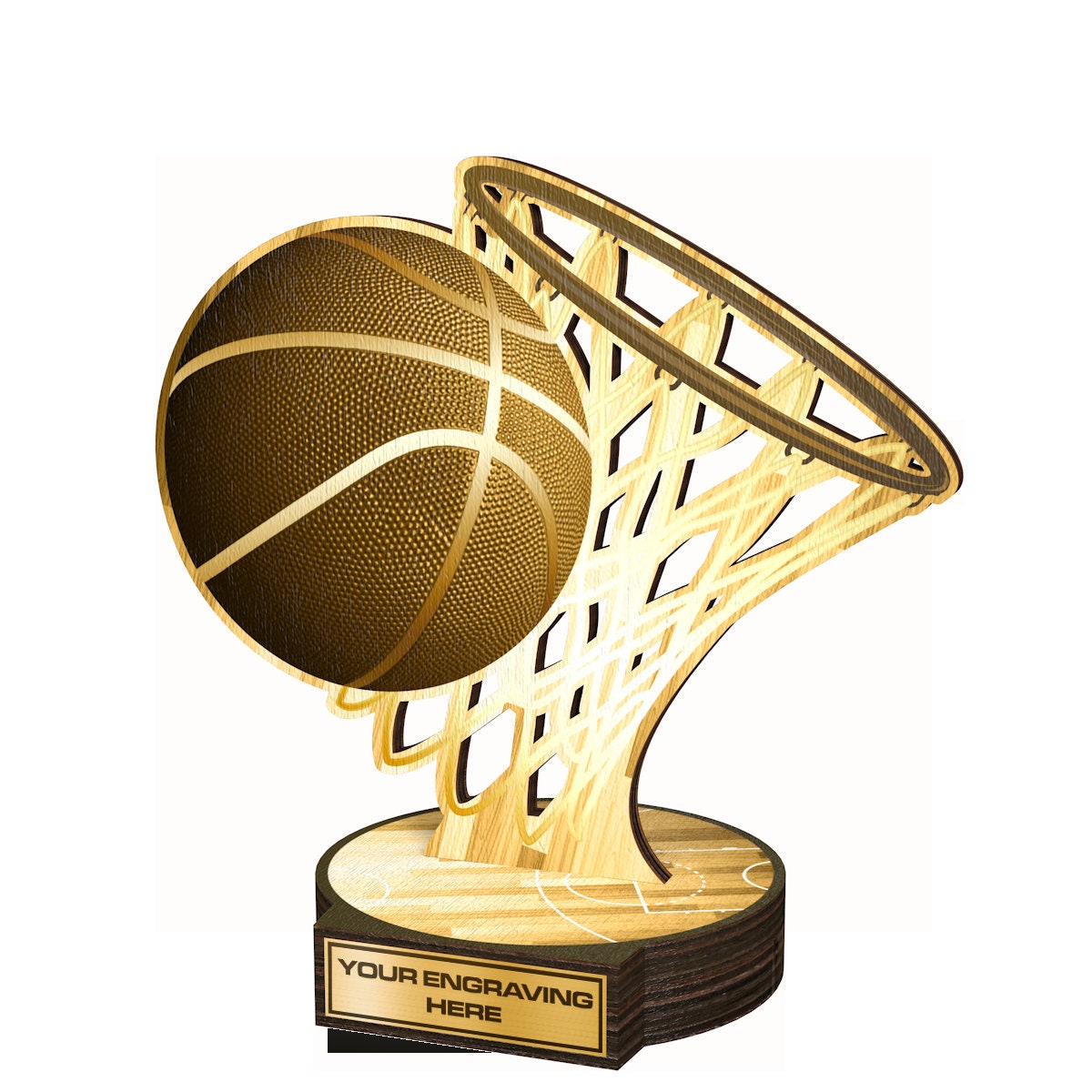 Crown Awards Basketball Plaques Personalized Basketball Net Trophy Plaque Award Great Custom Engraved Basketball Team Gifts 