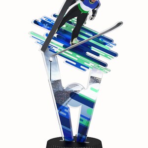 Trophy Monster Ski Jumping Full Color Printed  1/8&quot;  Thick Trophy Stunning Award