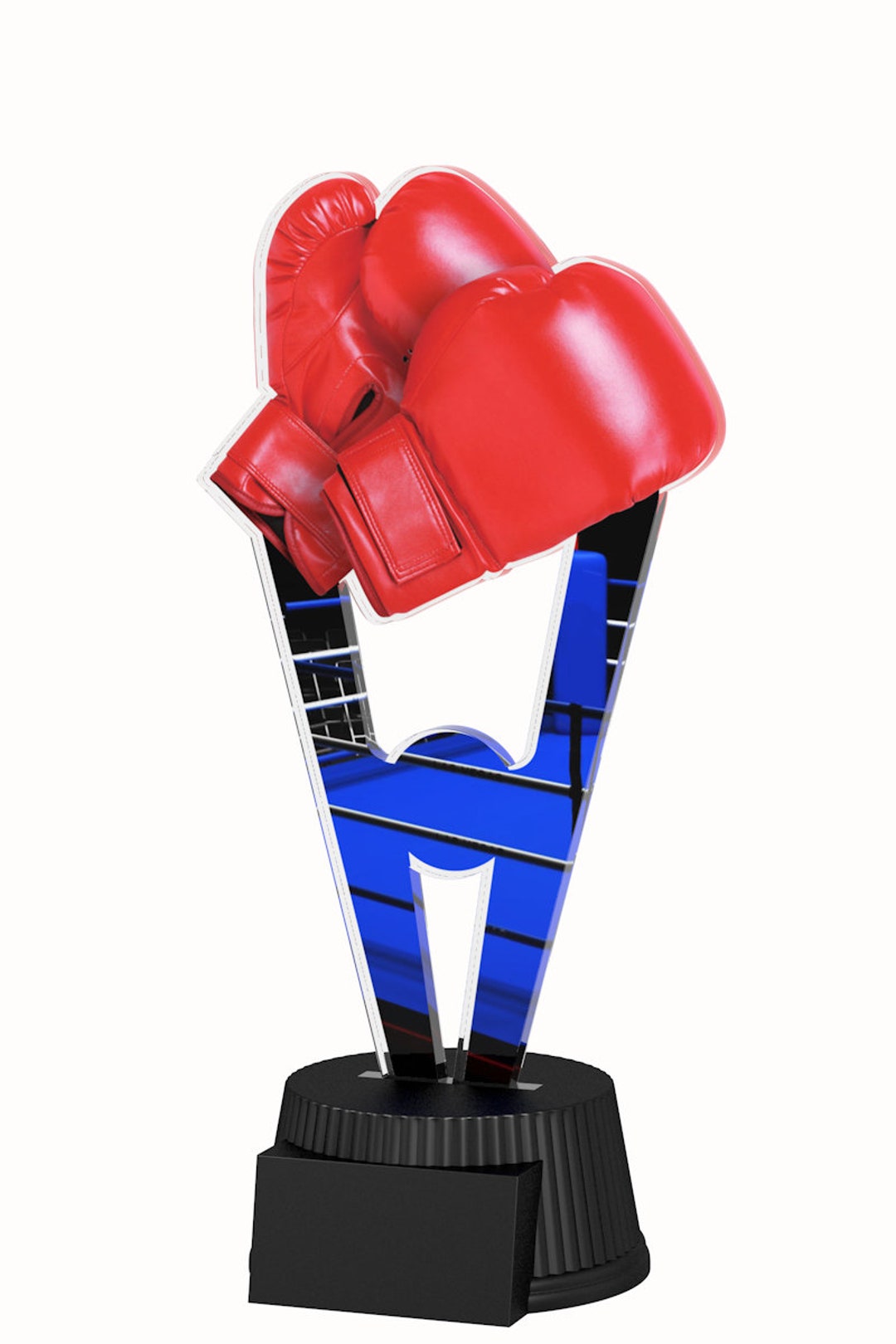 Boxing Abstract Trophy Personalized Acrylic Boxing Trophy With Gloves & Ring Design - Etsy