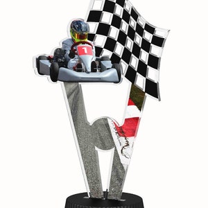 Trophy Monster Kart Racing Full Color Printed  1/8&quot;  Thick Trophy Stunning Award