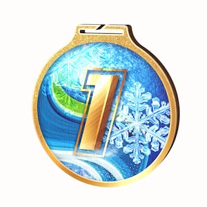 TrophyMonster  Winter Sports 1st, 2nd or 3rd  Eco Friendly 5/16&quot; Thick Wood  Medal Award  3 Sizes and 3 Colors