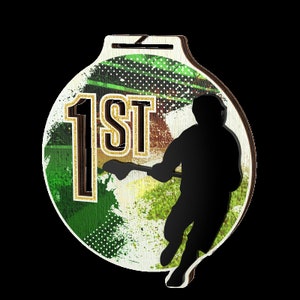 Trophy Monster 0.3&quot; Thick Wood Lacrosse Medal 1st,2nd or 3rd Place
