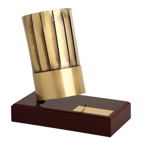 Trophy Monster   Andalucia Chefs Hat Cooking  Handmade Metal Trophy