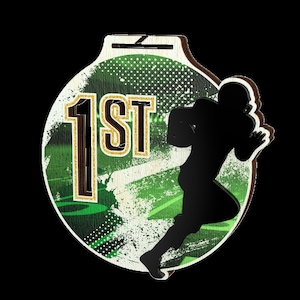 Trophy Monster 0.3&quot; Thick Wood Football  Medal 1st,2nd or 3rd Place