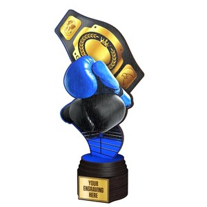 Trophy Monster  Boxing Real Wood Eco Friendly Trophy Awards