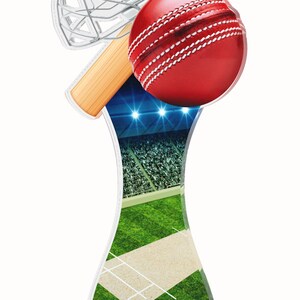 Trophy Monster Cricket Full Color Double Printed  1/8&quot;  Thick Trophy Stunning Award