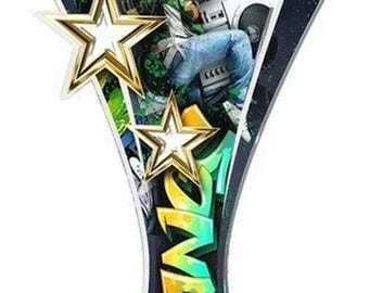 Personalized Dance Trophy – Full-Color Acrylic Award with Engraved Plate