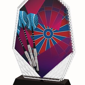 Trophy Monster  Darts Full Color Printed 5/16&quot; Thick Trophy Stunning Award