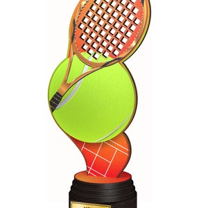 Trophy Monster  Tennis Real Wood Eco Friendly Trophy Awards