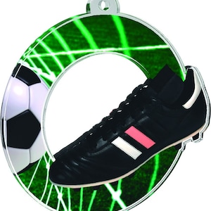 Trophy Monster 10 x Pack of Acrylic  Medal Soccer  Award  | for Club, School & Presentations |