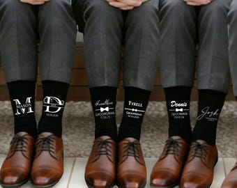 Groomsmen Socks, Personalized Wedding Socks,Custom Groomsman Socks for the Wedding Party,Groom&Best Man Socks,Groomsmen Gift,Grooms proposal